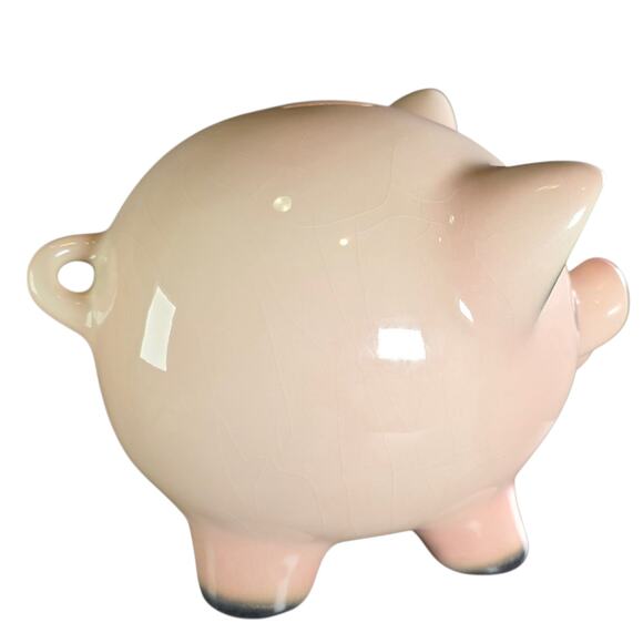 Goebel West Germany 1962 Pink Pig Bank 7.5" Large Ceramic w/ Stopper - Picture 4 of 16